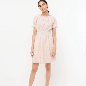 J. Crew pink gingham dress